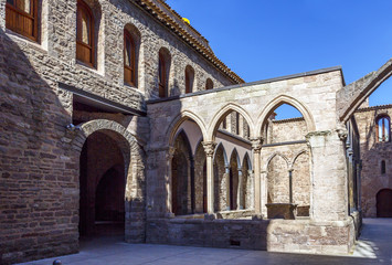 Fototapeta na wymiar courtyard of Castle of Cardona. Catalonia, Spain