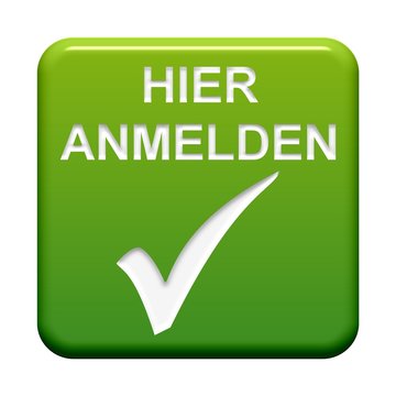 Gr&uuml;ner Button: Haken - Hier anmelden
