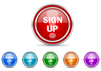 sign up icon vector set