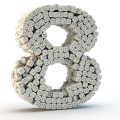 3D render number eight