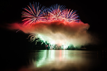 Fireworks on the lake.