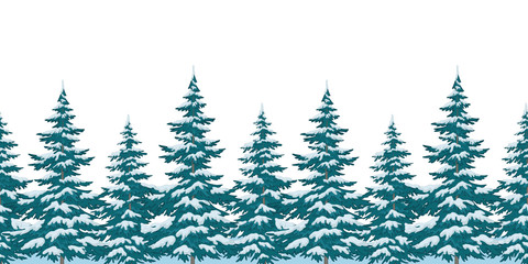 Seamless background, Christmas trees