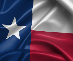 Satin flag, three dimensional render