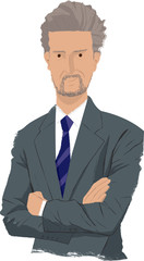 腕を組んでいるビジネスマン　