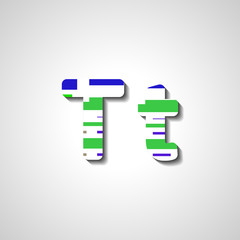 Colorful letter alphabet, abstract illustration