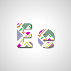 Colorful letter alphabet, abstract illustration