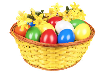 Osterkorb mit Bunte Eier