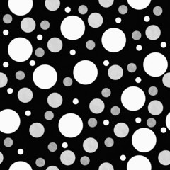 White, Gray and Black Polka Dots Pattern Repeat Background