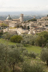 Fototapeta na wymiar Oberstadt von Assisi, Italien