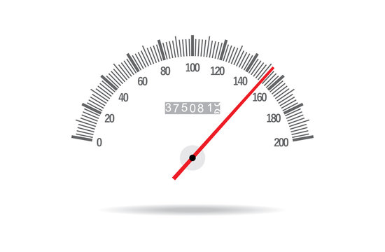 Speedometer on a white background. Vector.