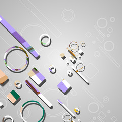 Colorful abstract circles background, dynamic illustration.