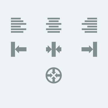 Alignment icon set