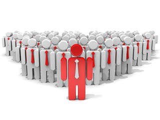 The silhouette of the successful businessman costs above others