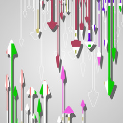 Arrow design background, dynamic illustration.