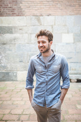 Fototapeta premium young handsome fashion model man