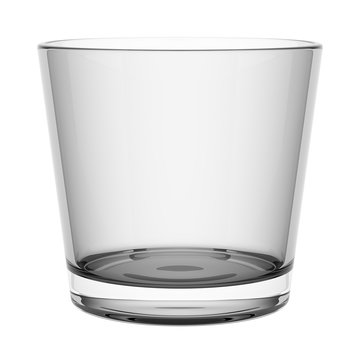 empty whisky glass isolated on white background
