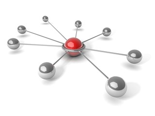 Metaphor of communication. 3d illustration. Concept.