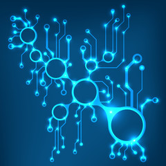 Аbstract circuit board techno background. EPS10 vector