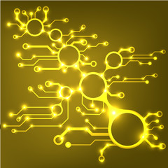 Аbstract circuit board techno background. EPS10 vector