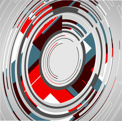 Abstract technology circles background, dynamic illustration.