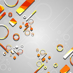 Colorful abstract circles background, dynamic illustration.