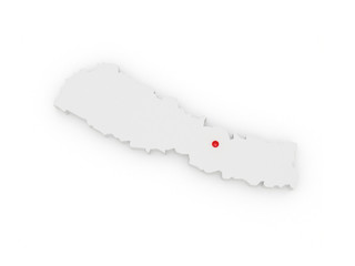 Map of Nepal.