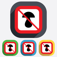 Mushroom sign icon. Boletus mushroom symbol.