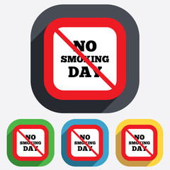 No smoking day sign icon. Quit smoking day.