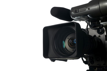 Professional digital video camera - obrazy, fototapety, plakaty