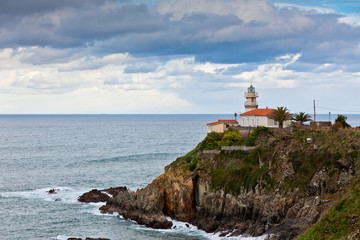Fototapeta na wymiar Lighthouse of Cudillero, Asturias, Northern Spain