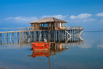 A typical lagoon house of the doirani area Greece - 62458064