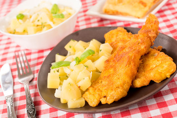 Fried fish and potato