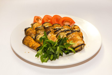 rolls of eggplant