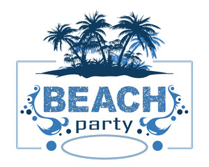 Obraz premium beach party blau