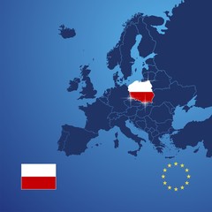 Poland map cover vector