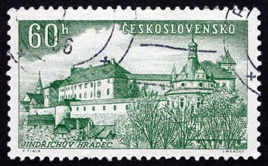 Postage stamp Czechoslovakia 1955 Jindrichuv Hradec, Town