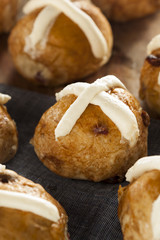 Homemade Hot Cross Buns with Cranberries