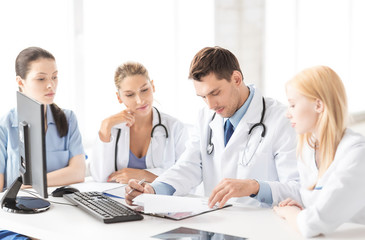 team or group of doctors working