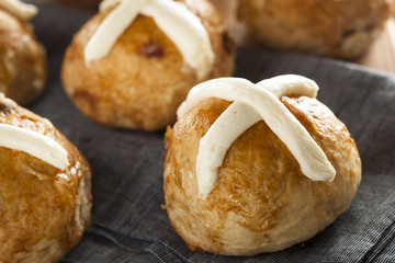 Homemade Hot Cross Buns with Cranberries
