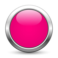 Pinker metallischer Knopf mit Textfreiraum