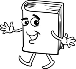 book cartoon coloring page