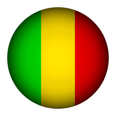 Fototapeta premium Mali flag button.