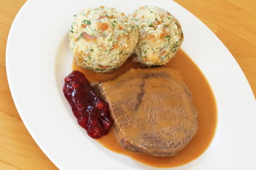 Sauerbraten w Knoedel / German dish