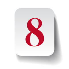 Number eight label