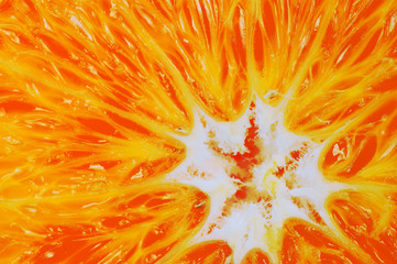 Closeup orange fruit slice food background. Healthy nutrition.