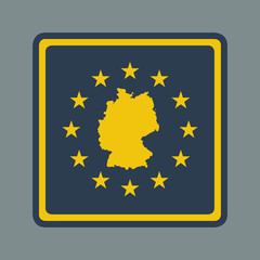 Germany European flag button