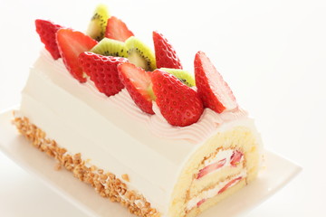 苺のロールケーキ