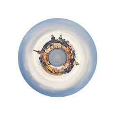 spherical view of Gamla Stan, Stockholm