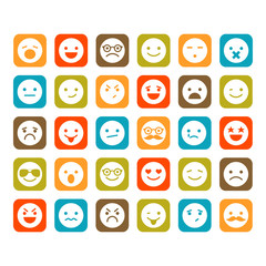 Set of smiley icons