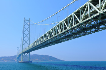Fototapeta na wymiar Suspension bridge in Kobe